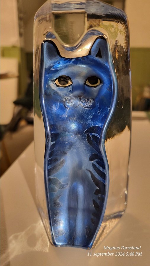 Glasfigur Katt