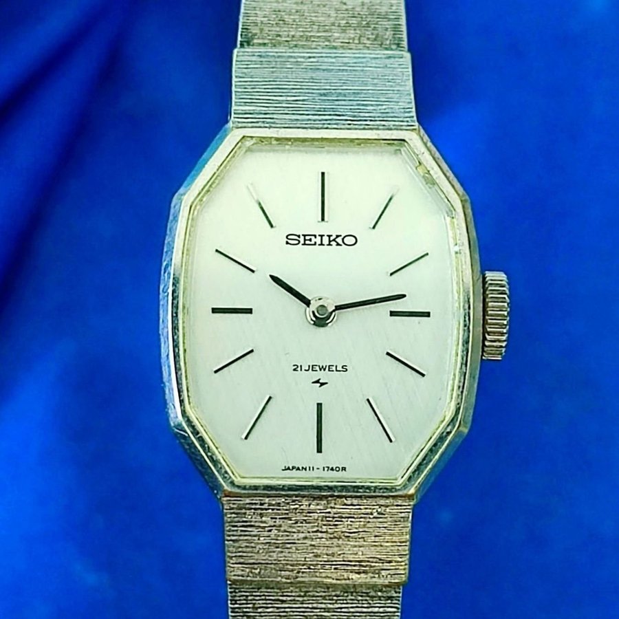 Jan 1973 Seiko vintage 21 J white gold plated hand wind JDM