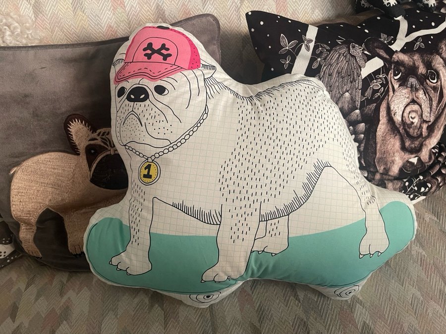 NY Fransk Engelsk Bulldog kudde hund first price design jul GÅVA INGÅR