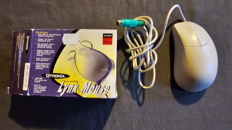 Qtronix Lynx Mus till PC med PS/2 koppling