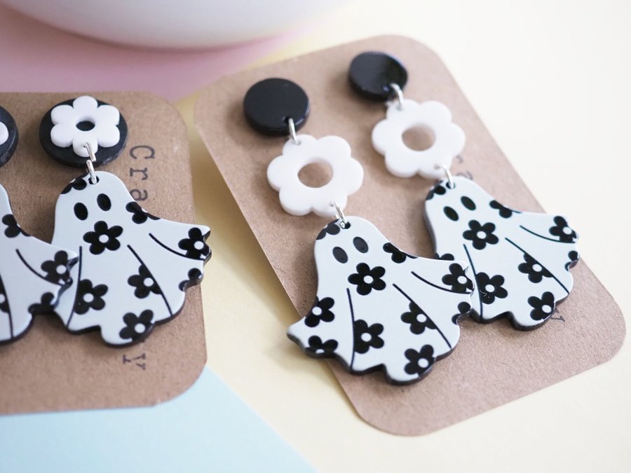 Halloween ghost earring - Halloween earrings