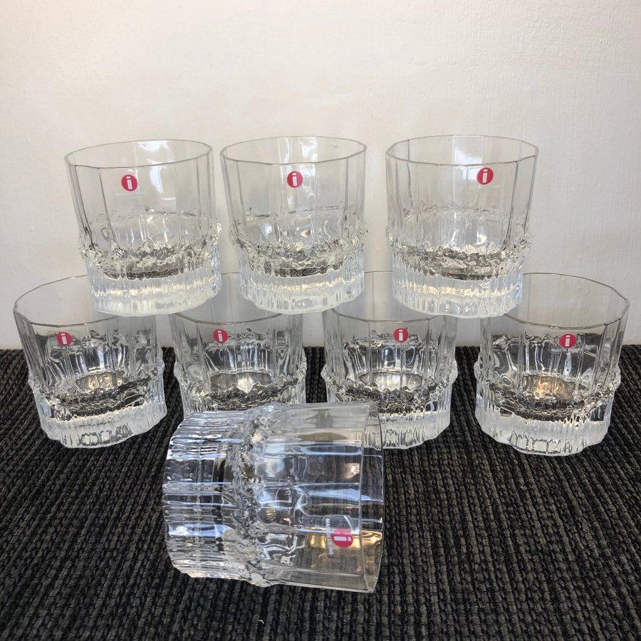 8 st Iittala - Whiskyglas - Glas - Pallas