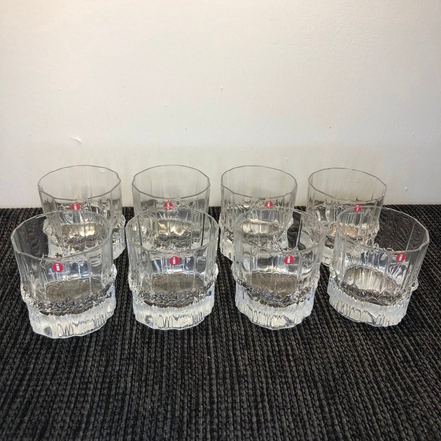 8 st Iittala - Whiskyglas - Glas - Pallas