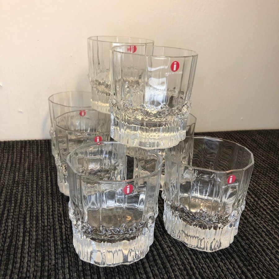 8 st Iittala - Whiskyglas - Glas - Pallas