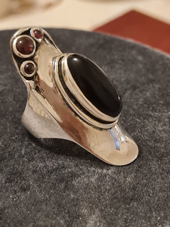 Hadar Designers Handmade 925 Sterling Onyx Ring