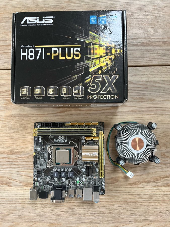 ASUS Moderkort mini-ITX H87I + Pentium G3258 + Ballistix RAM