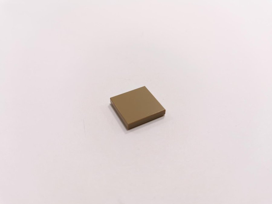 Lego - tile - slät - bas - 2x2 - part 3068 - biege (dark tan)