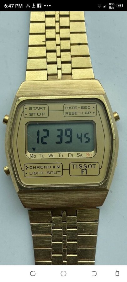 Vintage 1979 Tissot F1 Quartz Dogital Klocka