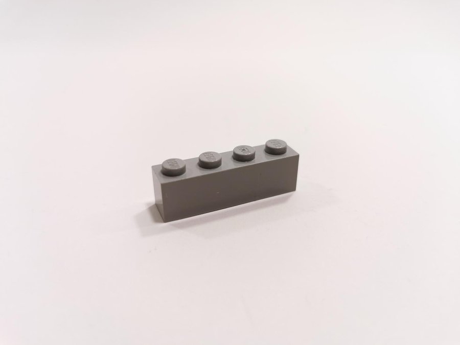 Lego - brick - bas - 1x4 - part 3010 - ljusgrå (bluish)