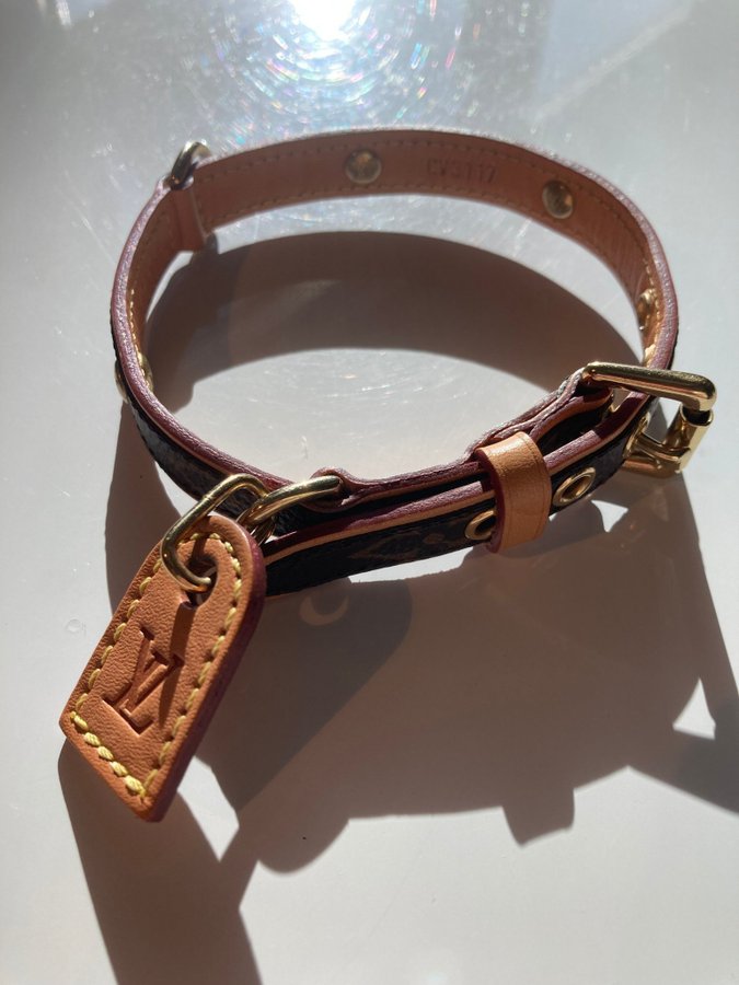 Louis Vuitton PM monogram dog collar / hundhalsband