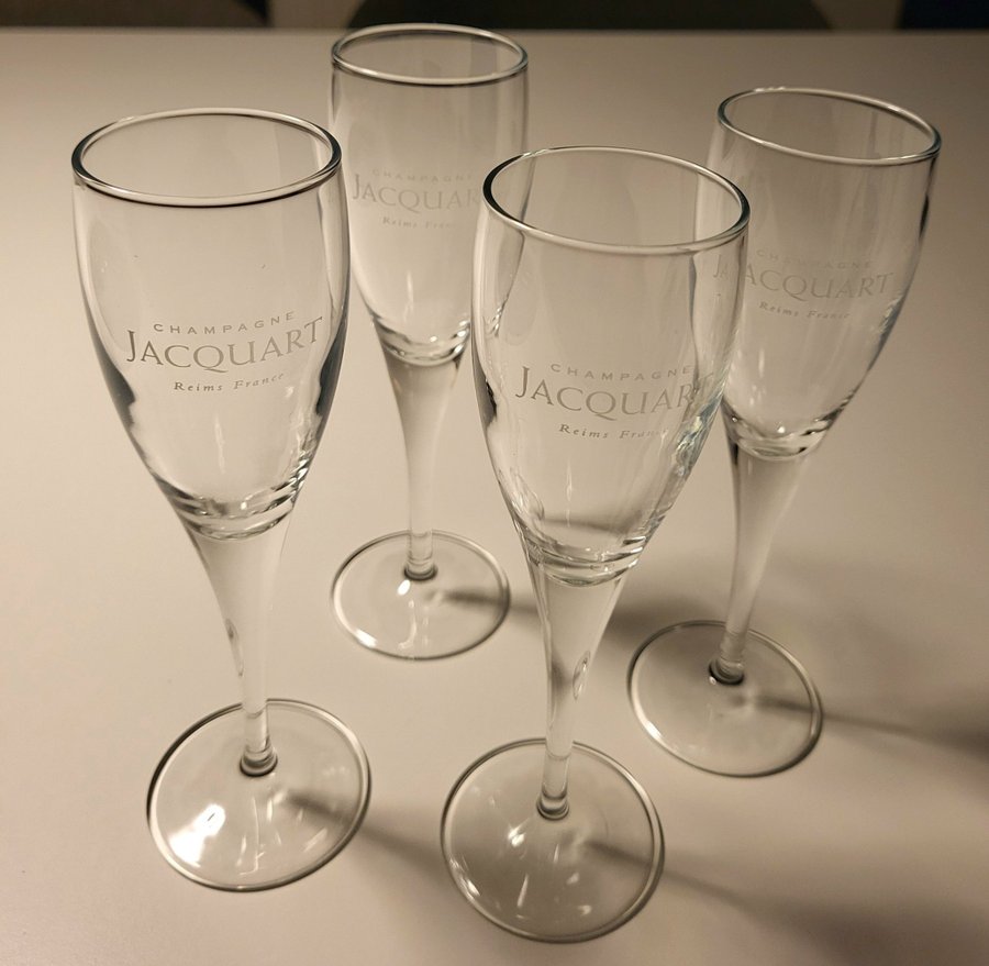 Så fina Champagneglas "Jacquart" 4 st