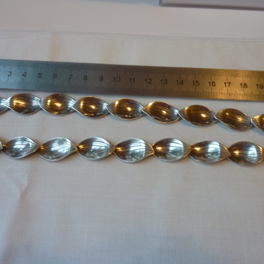 Silver halsband 41 cm design Sigurd Persson för Stigbert HE Stockholm Y8 fin sk