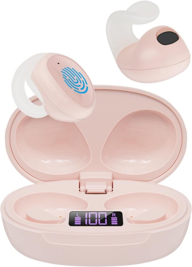 - NYA - HOTHOA KW20, Rosa Wireless Hörlurar, Öronclips. Brusreducerande. On ear.