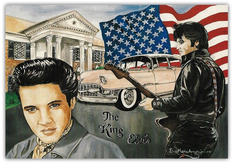 Nostalgiskt retro Elvis Presley 2 50x70cm