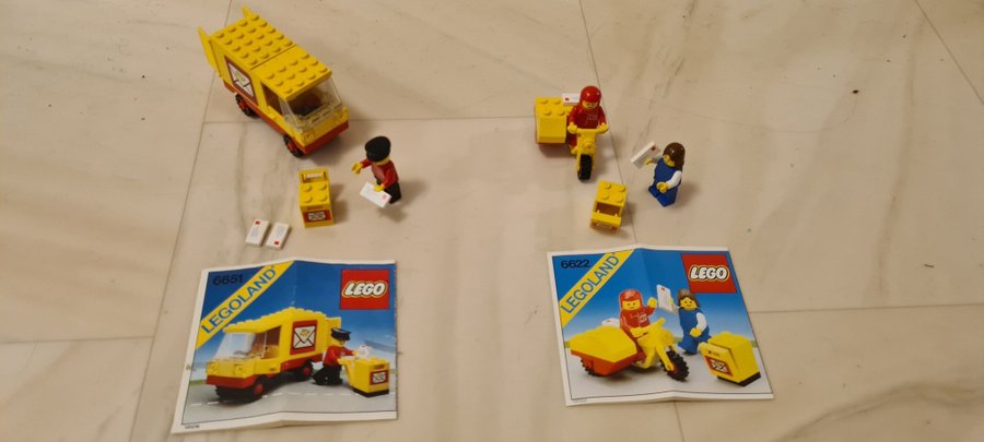 Lego 6651  6622 Postbilen  Postcykeln