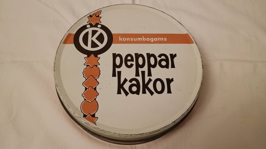 Konsum Plåtburk Pepparkakor 1960-tal - Konsumbagaren - design