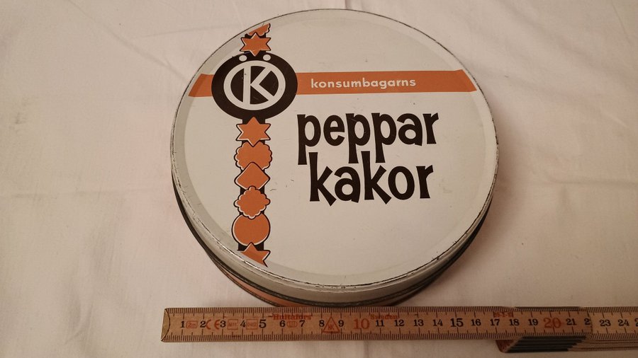 Konsum Plåtburk Pepparkakor 1960-tal - Konsumbagaren - design