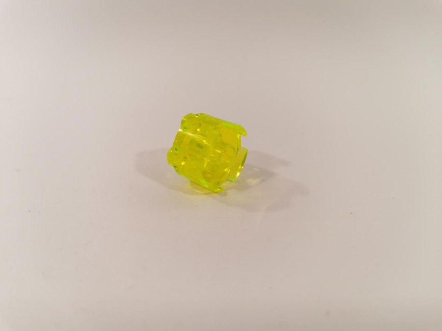 Lego - transparent - rund - 2x2 - part 3941 - trans neon green