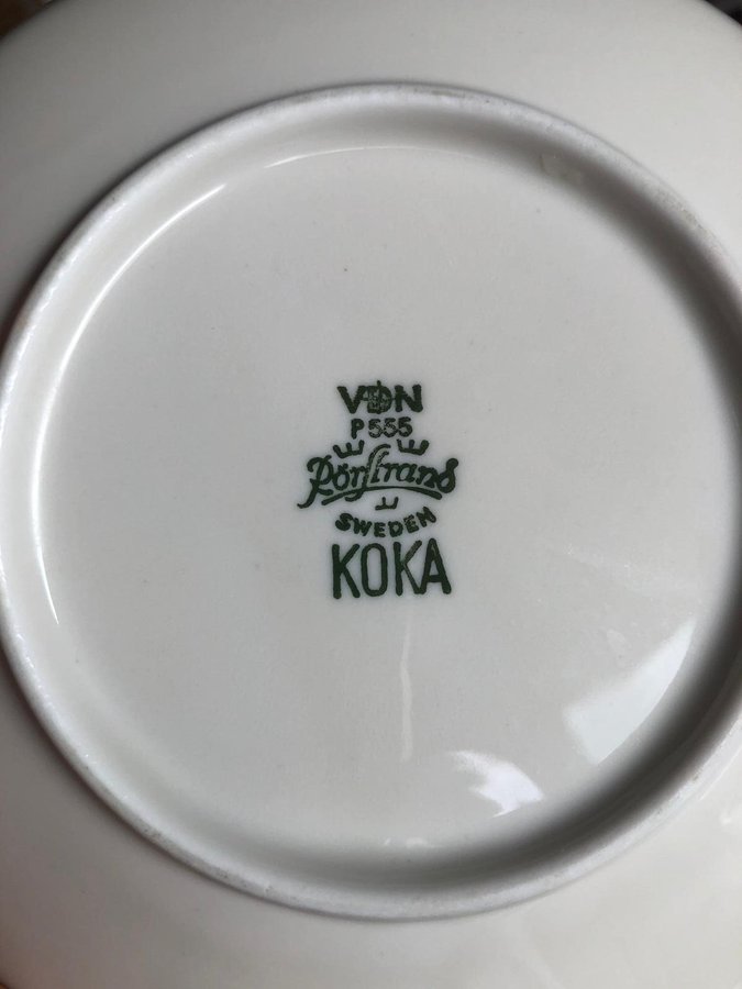 Rørstrand Koka tefat/kaffefat Hertha Bengtsson