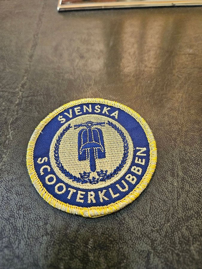 Patch Tygmärke Vespa Svenska Scooterklubben Scooter