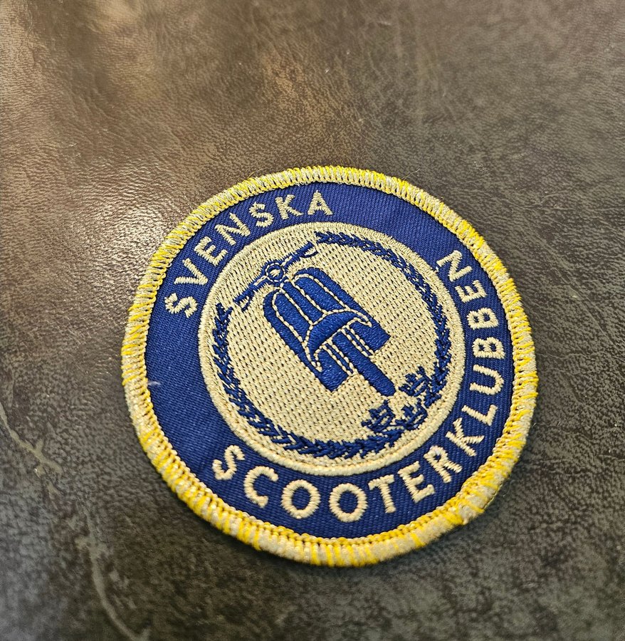 Patch Tygmärke Vespa Svenska Scooterklubben Scooter