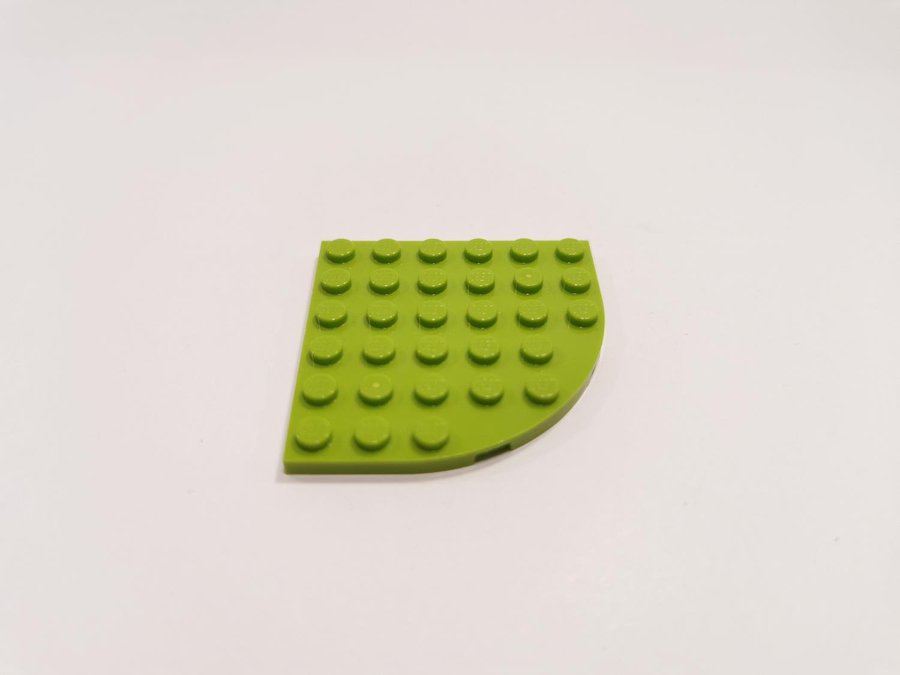 Lego - vinge - plate - hörn - 6x6 - part 6003 - mintgrön (lime)