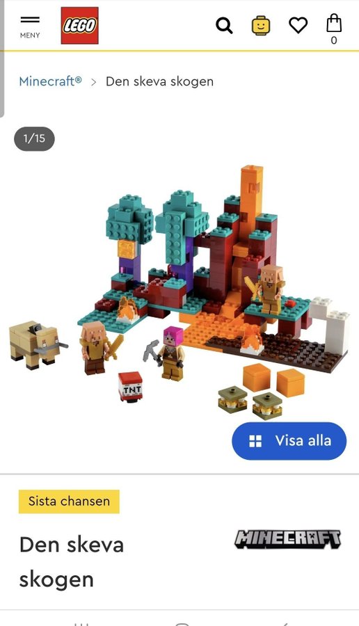 LEGO Minecraft 21168 Den Skeva Skogen KOMPLETT