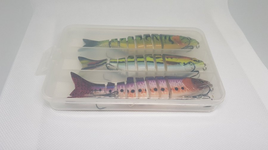 3 st/set Sjunkande wobbler fiskedrag med flera leder