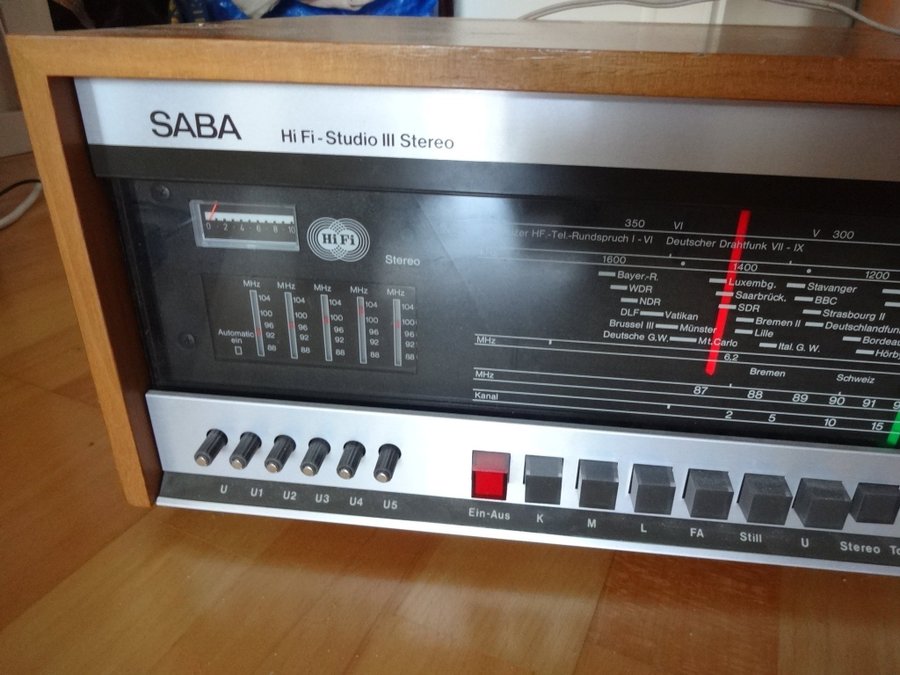 SABA Receiver - Stereo III till Studio E