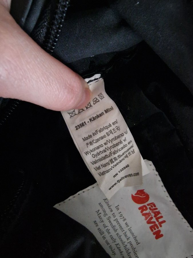 Fjällräven Kånken Mini - Ryggsäck, backpack svart