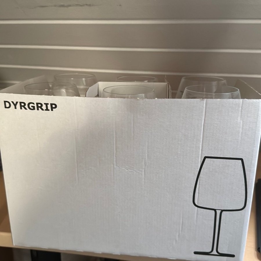 6 st vinglas IKEA DYRGRIP