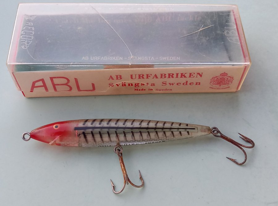 Rare Vintage Abu Garcia fishing lure " Killer " in original box / fiskedrag