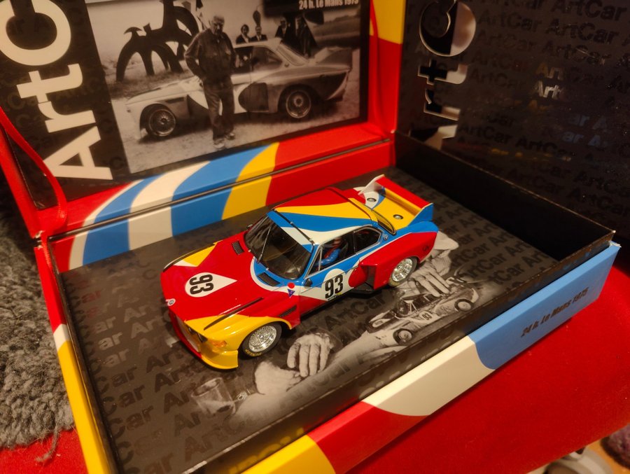 Bilbanebil typ Scalextric - BMW 3,5 CSL ART CAR - 24h LeMans 1975 - NY oanvänd