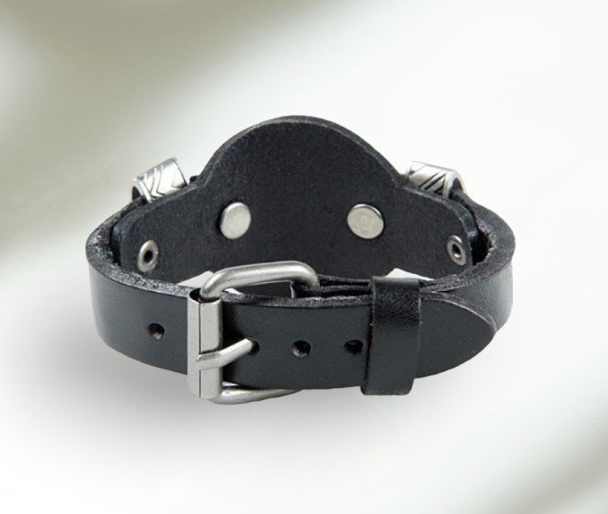 Harley Davidson Skull Läderarmband NYHET svart