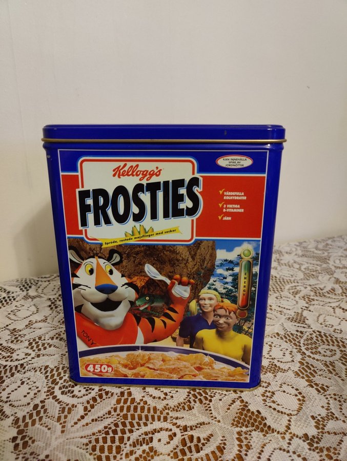 Kellogg'a Frosties plåtburk / burk nostalgi vintage retro