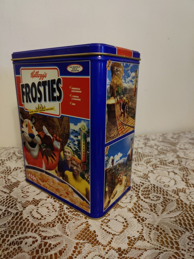 Kellogg'a Frosties plåtburk / burk nostalgi vintage retro