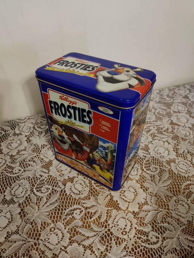 Kellogg'a Frosties plåtburk / burk nostalgi vintage retro