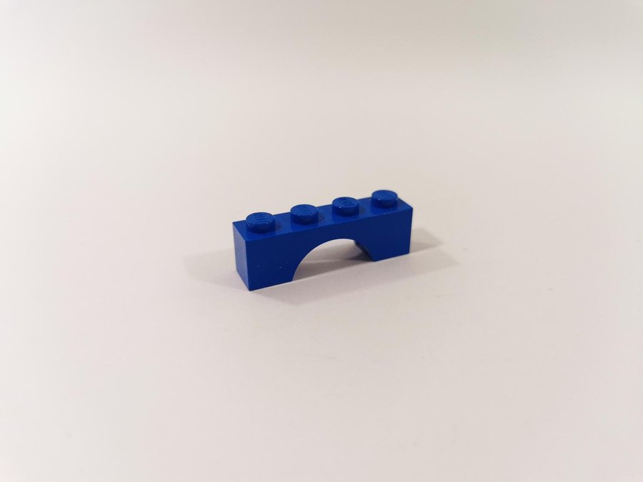 Lego - båge - arch - 1x4x1 - part 3659 - blå