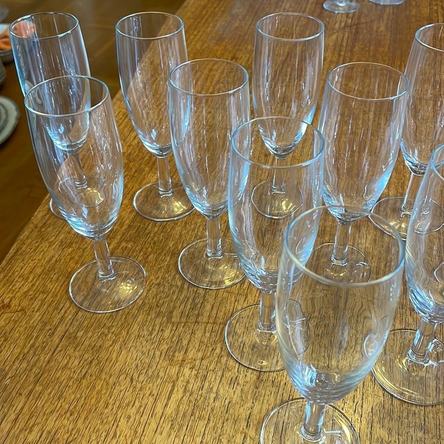 12 ST GLAS SKUMPAGLAS CHAMPAGNE GLAS