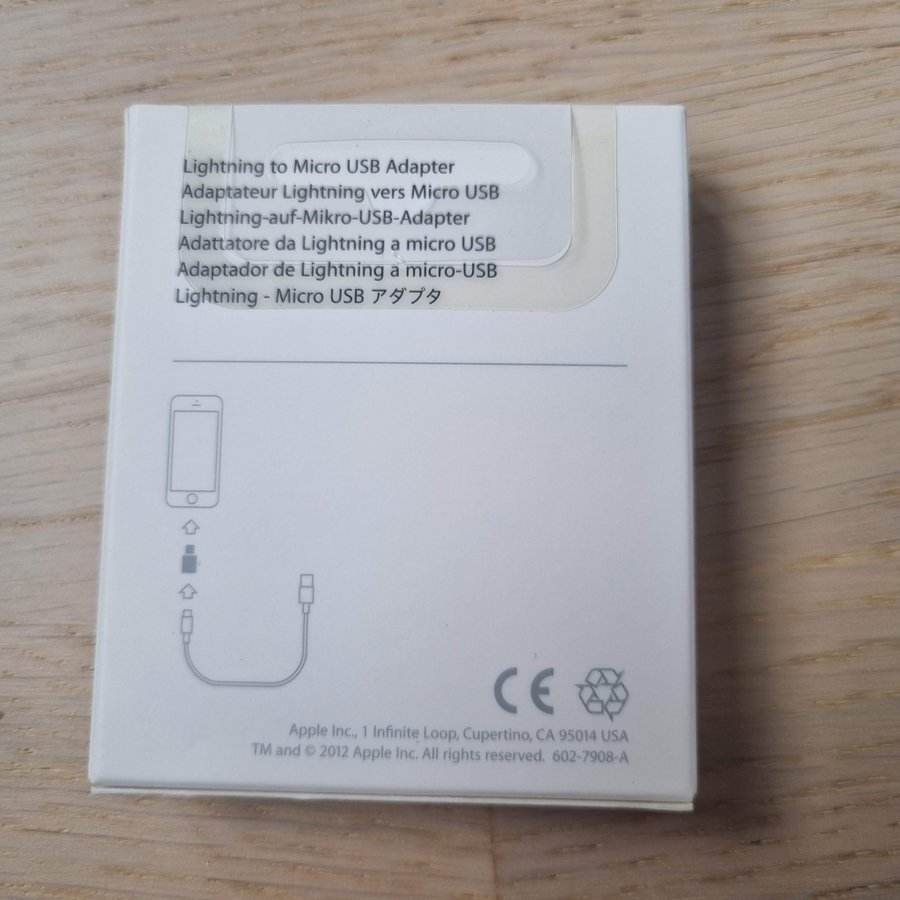 Apple lightning USB-adapter (NY) Till äldre iPhone iPod mm / MD820ZM/A