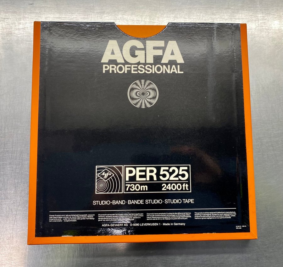 AGFA PER 525 2400 ft 1/4 in rullband