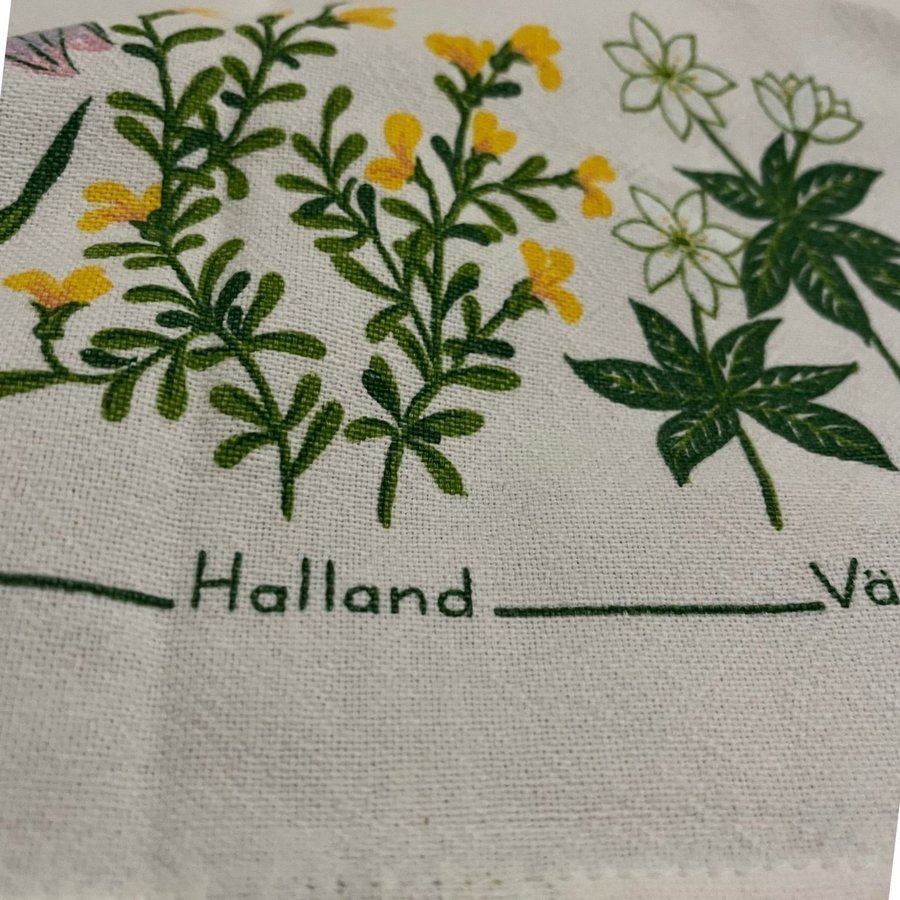 Duk med svenska landskapsblommor