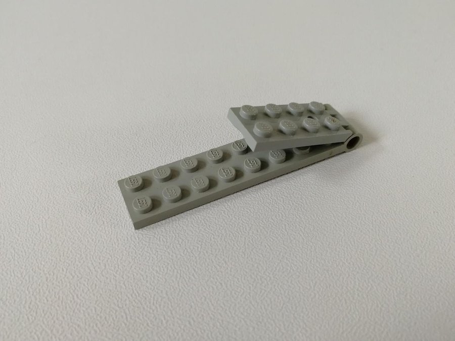 Lego - hinge - ledad - 2x8 - part 3324c01 - ljusgrå (old light gray)