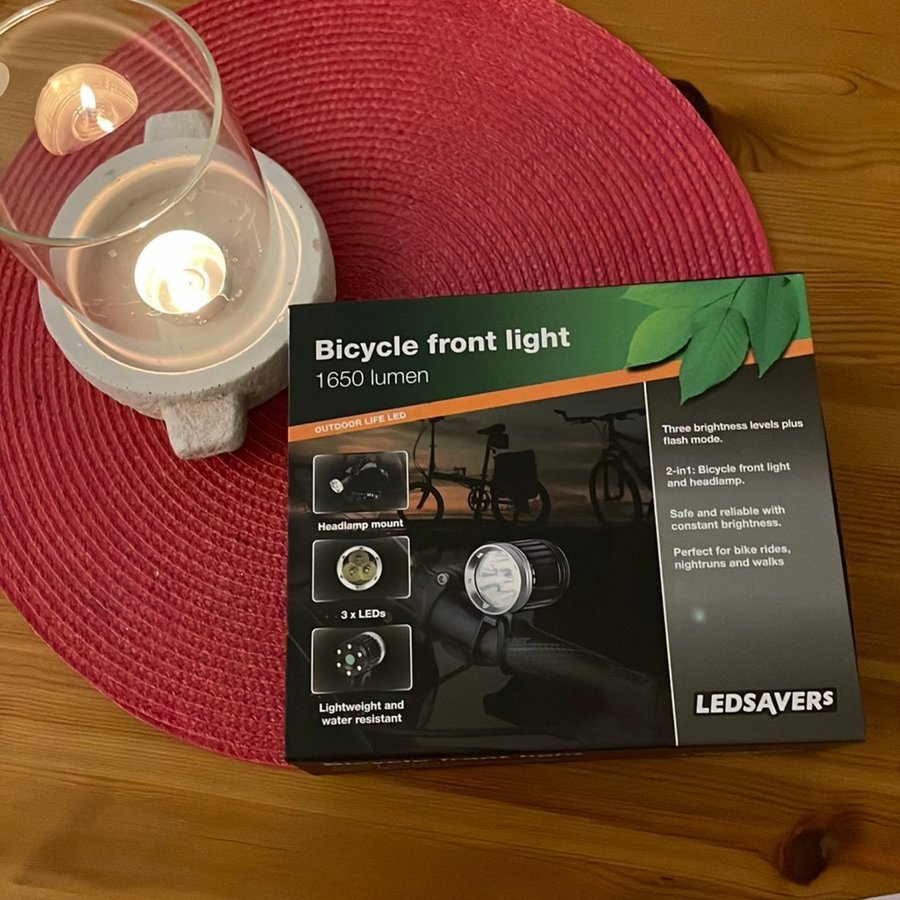 1650 LUMEN LEDSAVERS CYKELLAMPA VATTENTÄT