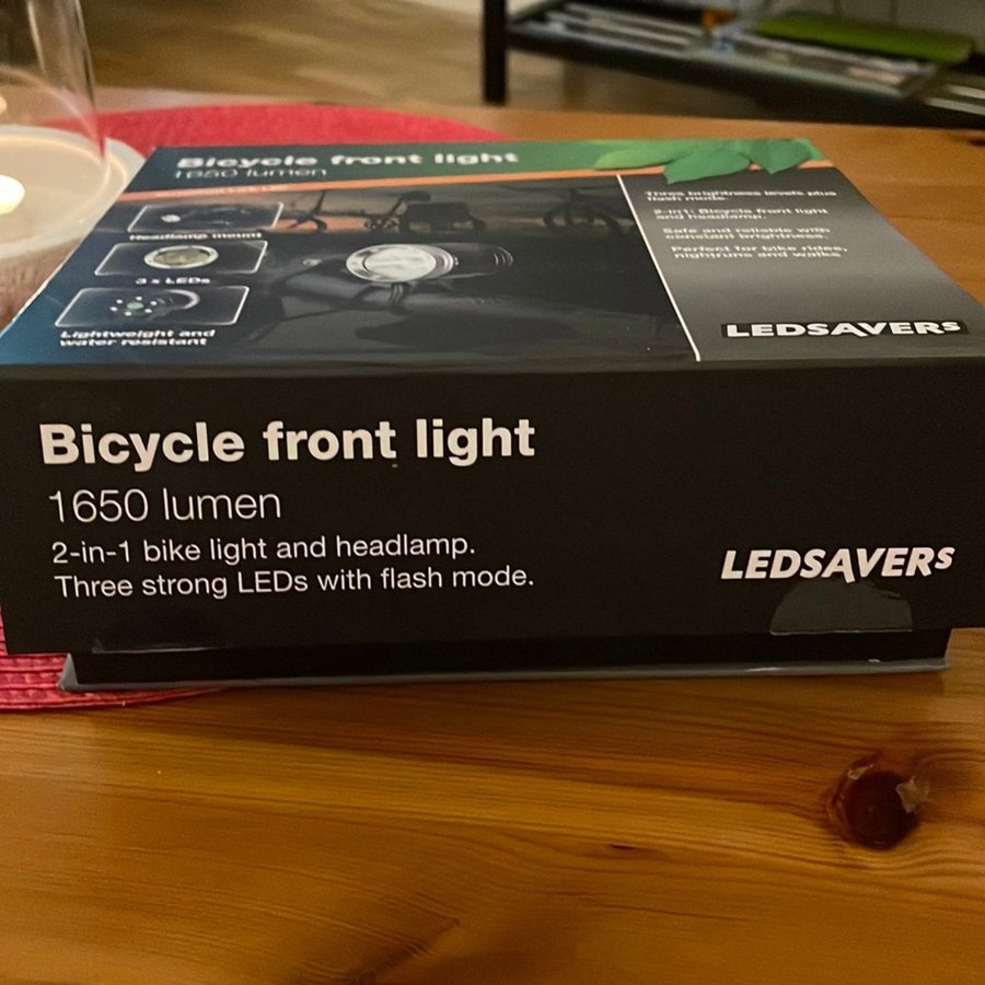 1650 LUMEN LEDSAVERS CYKELLAMPA VATTENTÄT