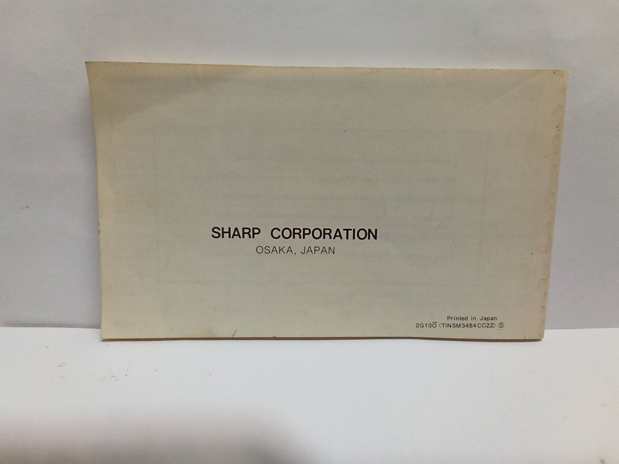 Sharp CE-150 Manual