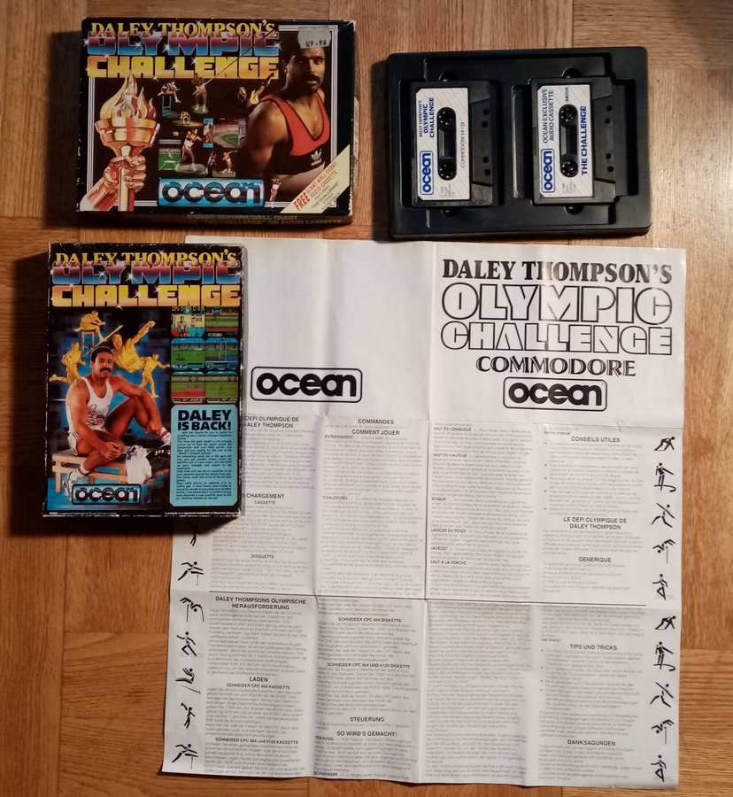 Daley Thompson's Olympic Challenge (Ocean) ->TESTAD<- Commodore 64 / C64 Spel