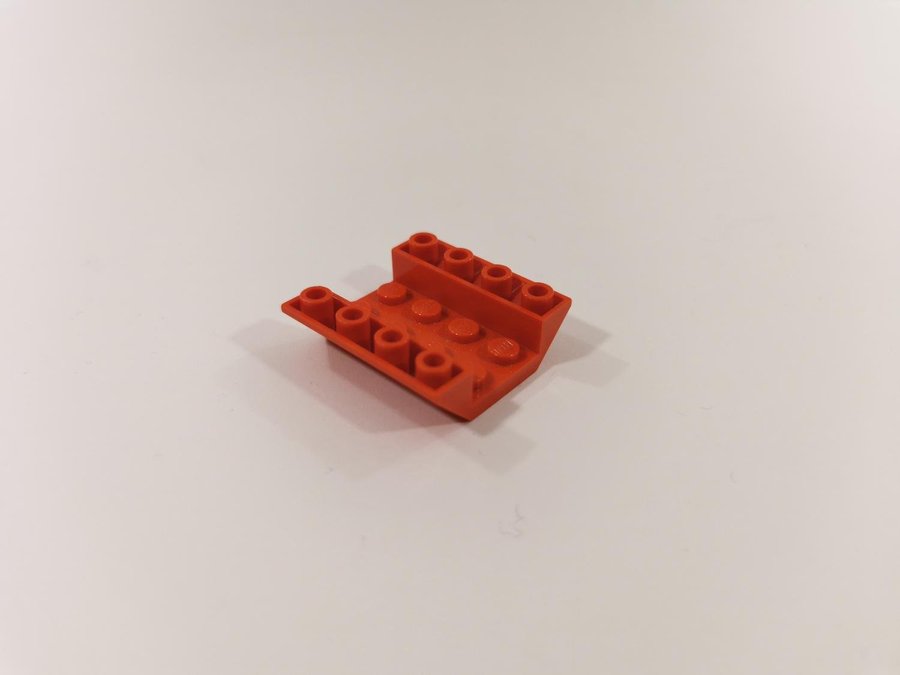 Lego - slope - underdel - 4x4 - part 4854 - röd