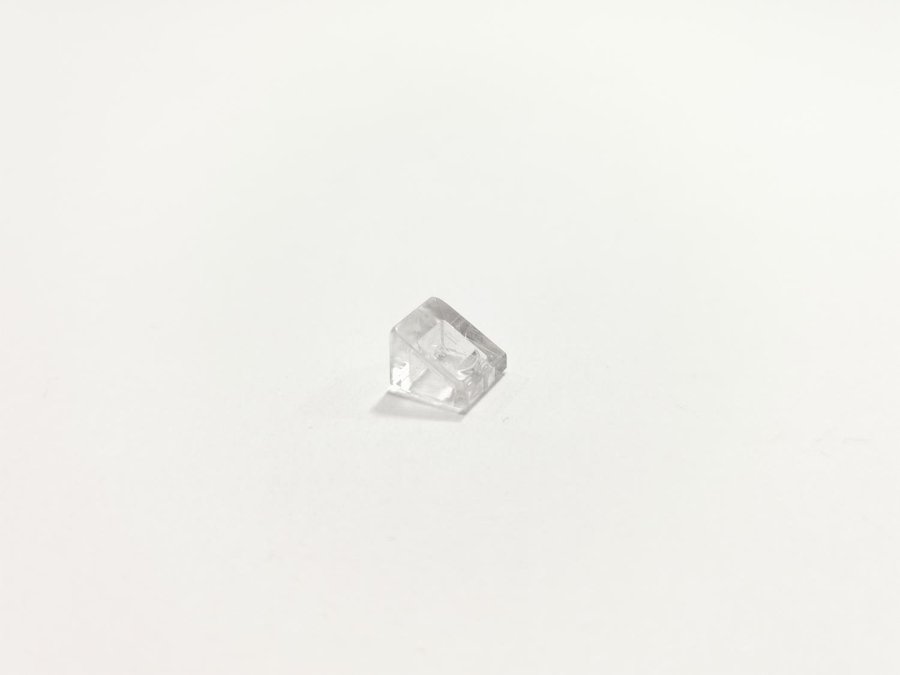 Lego - transparent - tile - slope - 1x1 1/3 - part 54200 - trans clear