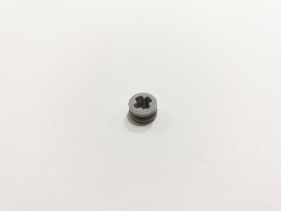 Lego - technic - fäste - rund - smooth - part 4265c - ljusgrå (old light gray)